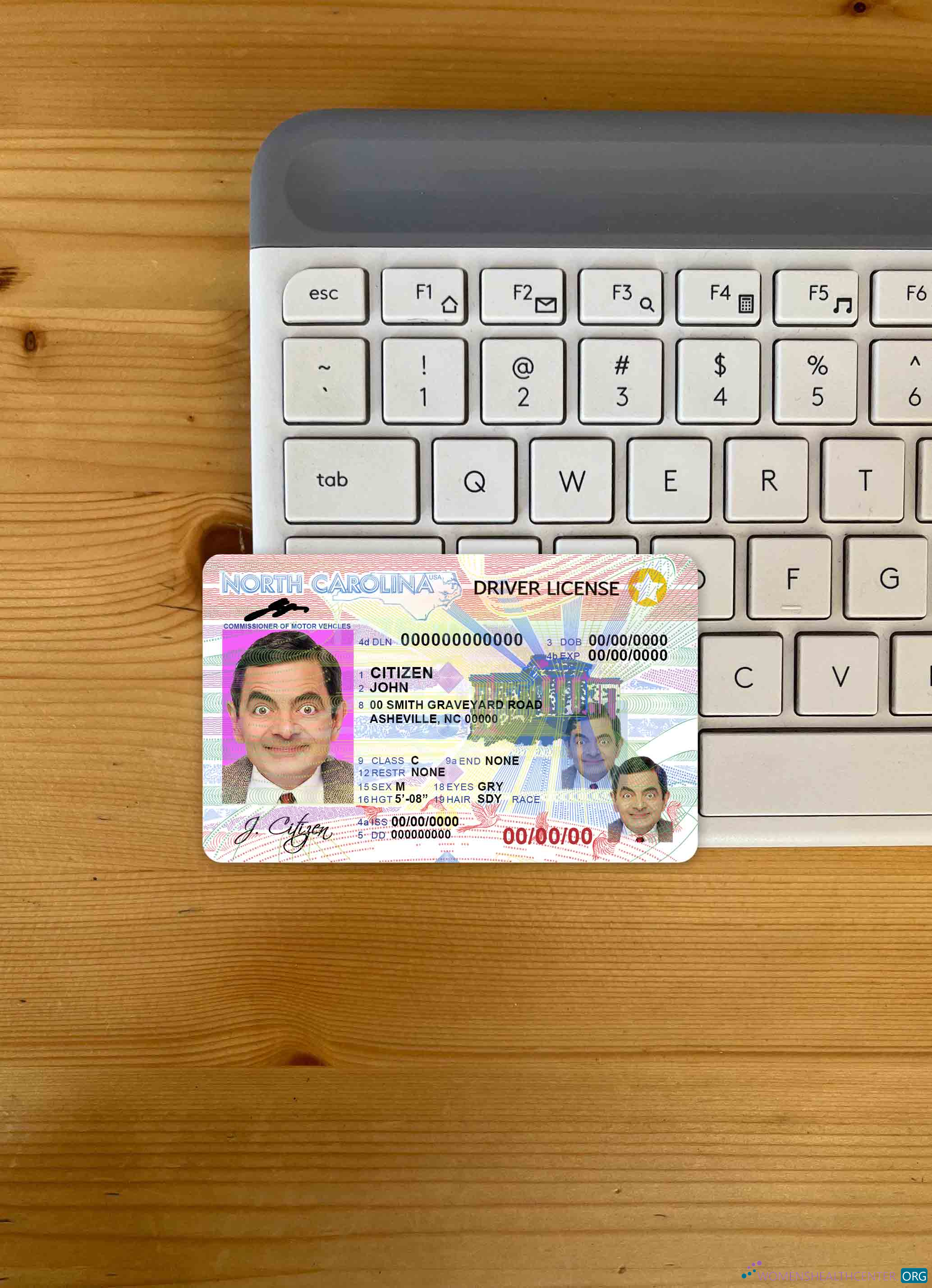 Download USA North Carolina DL photolook FRONT Photoshop template